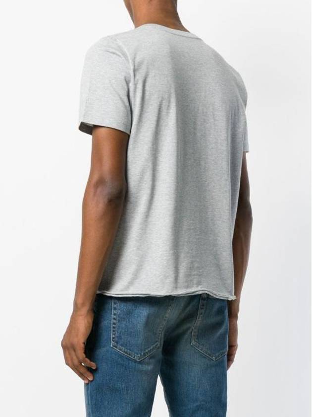Luxury Saint Laurent Trending 2025 Men's Small Logo Short Sleeve T-Shirt Grey