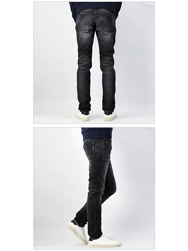 Luxury Saint Laurent Trending 2025 Men's Washed Slim Jeans Black