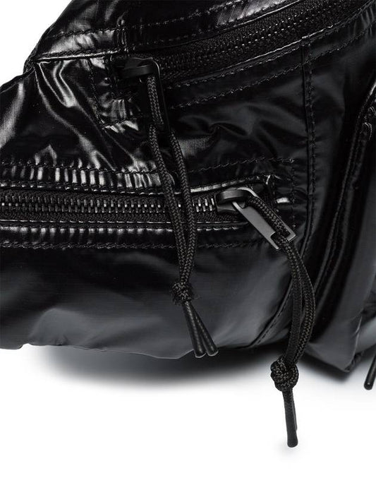 Luxury Saint Laurent Trending 2025 Nylon Logo Nuxx Cross Bag Black