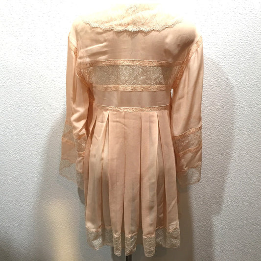 CHANEL dress P56537 silk pink Race switch 17S Women 34
