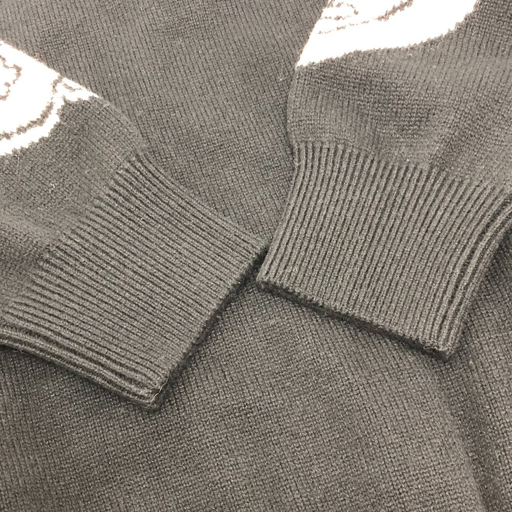 CHANEL sweater P80299 cashmere black 25B Street COCO Mark Ribbon Heart 34