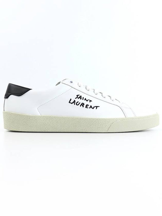 Luxury Saint Laurent Trending 2025 Court Classic SL06 Black Tab Low Top Sneakers White