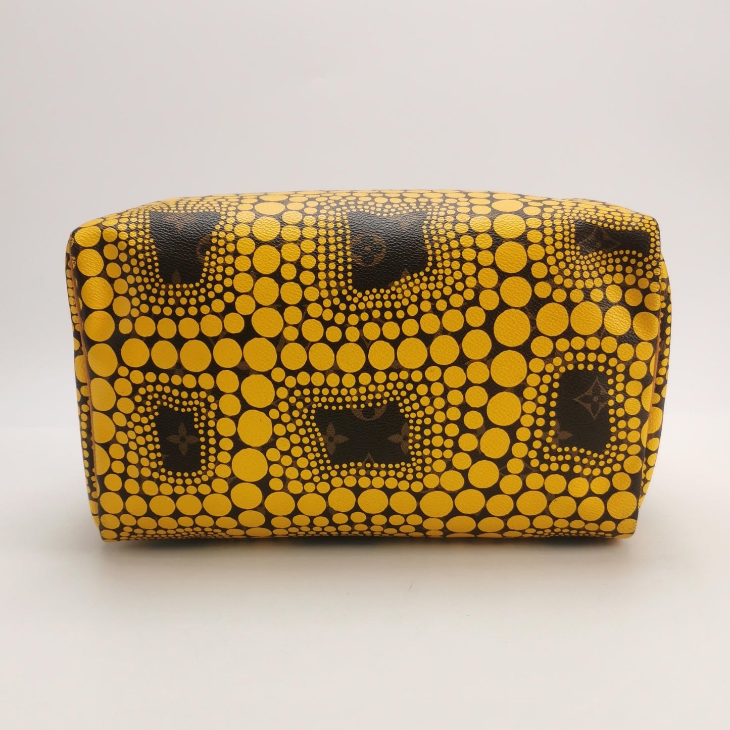 Louis Vuitton Kusama Town Speedy 30 Yellow Top Handle Bag