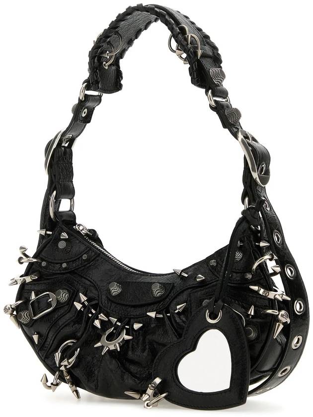 Luxury Balenciaga Trending 2025 Le Cargol XS Metal Detail Shoulder Bag Black