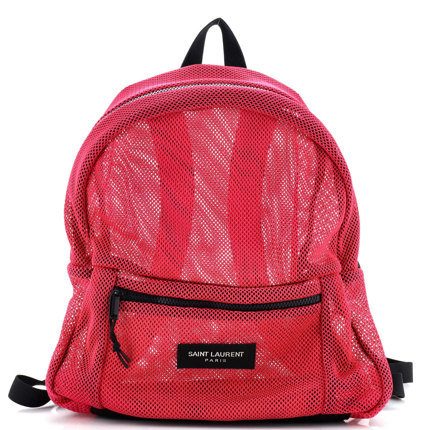 Luxury Saint Laurent Trending 2025 Logo Zip Backpack Mesh