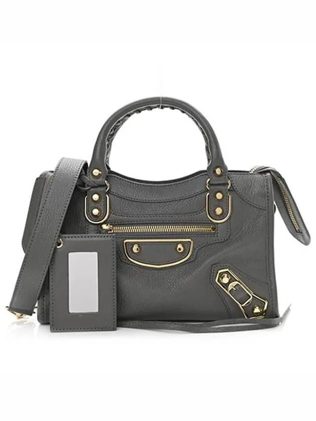 Luxury Balenciaga Trending 2025 Metallic Edge Mini City Tote Bag Grey