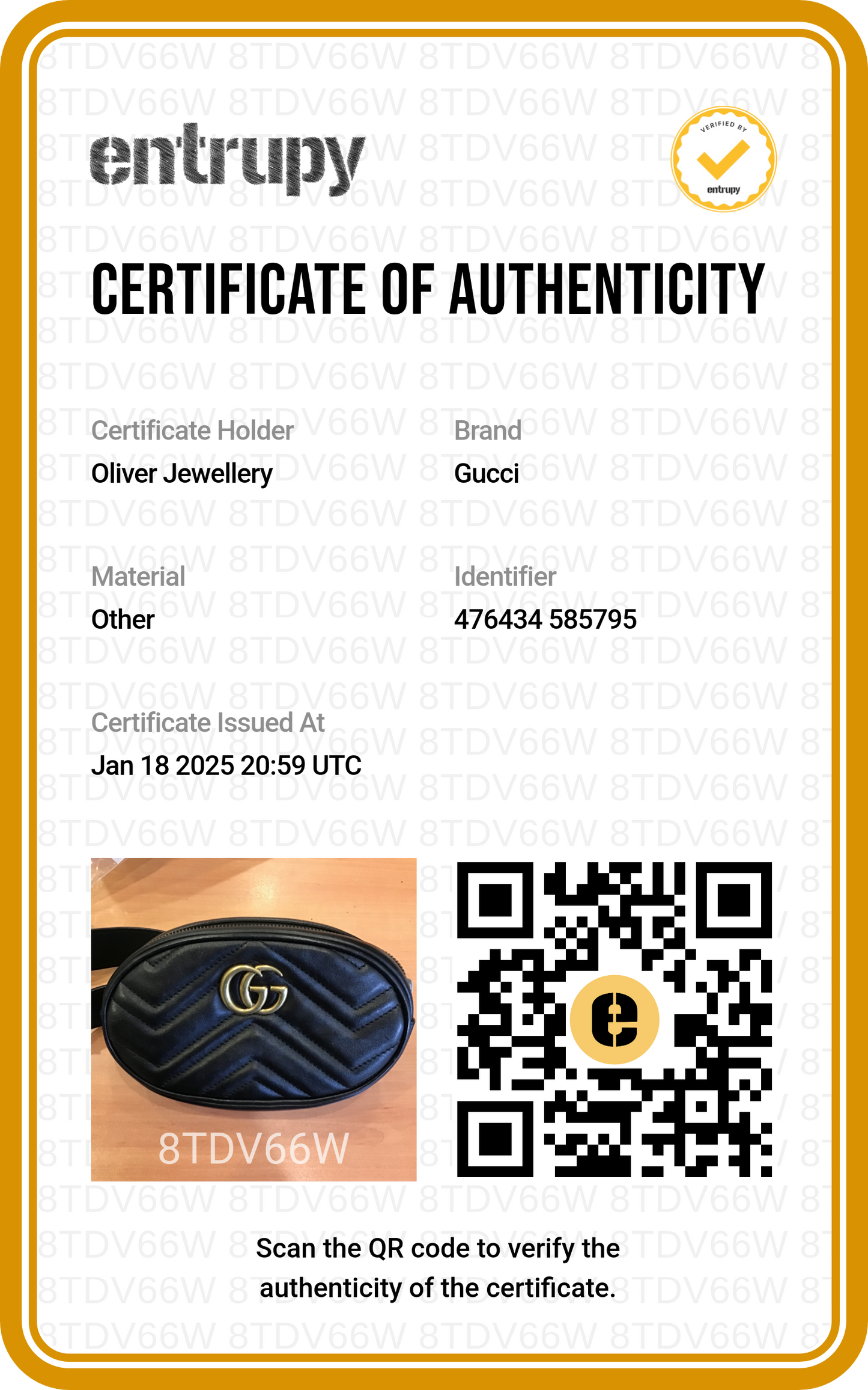 Gucci Black GG Marmont Matelasse Leather Belt Bag, Size 75