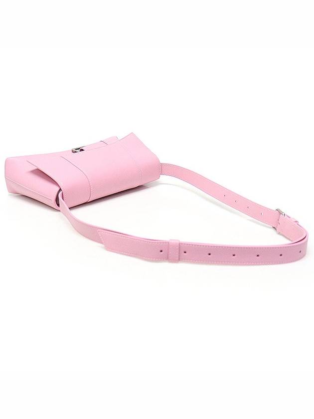 Luxury Balenciaga Trending 2025 671355 Candy Pink Supple Calfskin Hourglass Downtown XS Small Shoulder Bag
