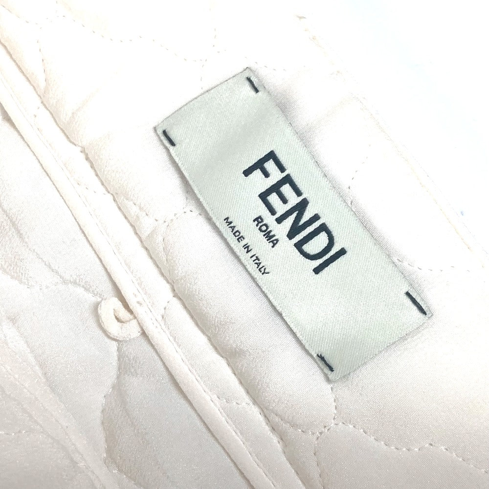 FENDI skirt FQ7144 silk white quilting Women 40