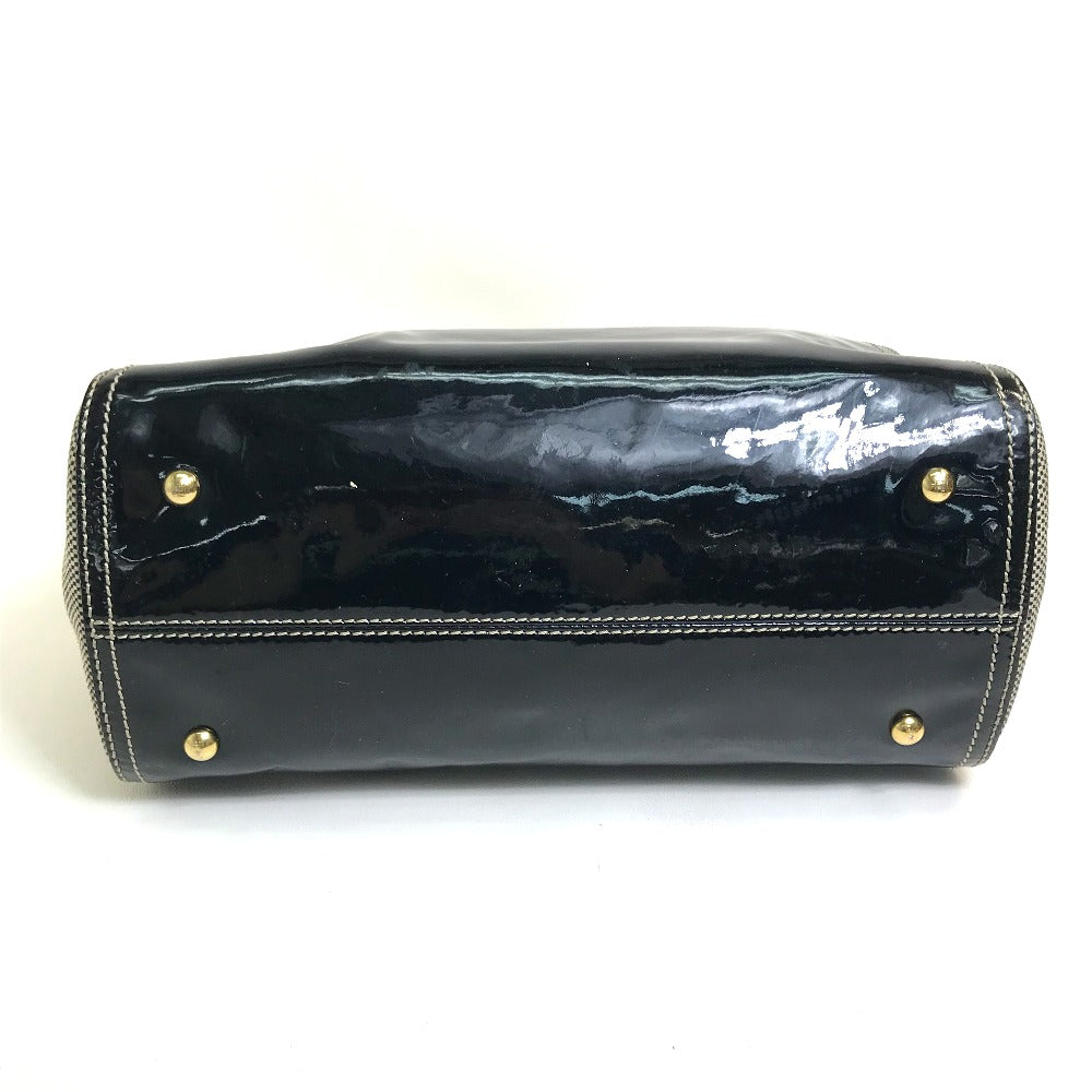 FENDI Handbag Canvas / patent leather Black type Enamel Crossbody Shoulder chameleon Women