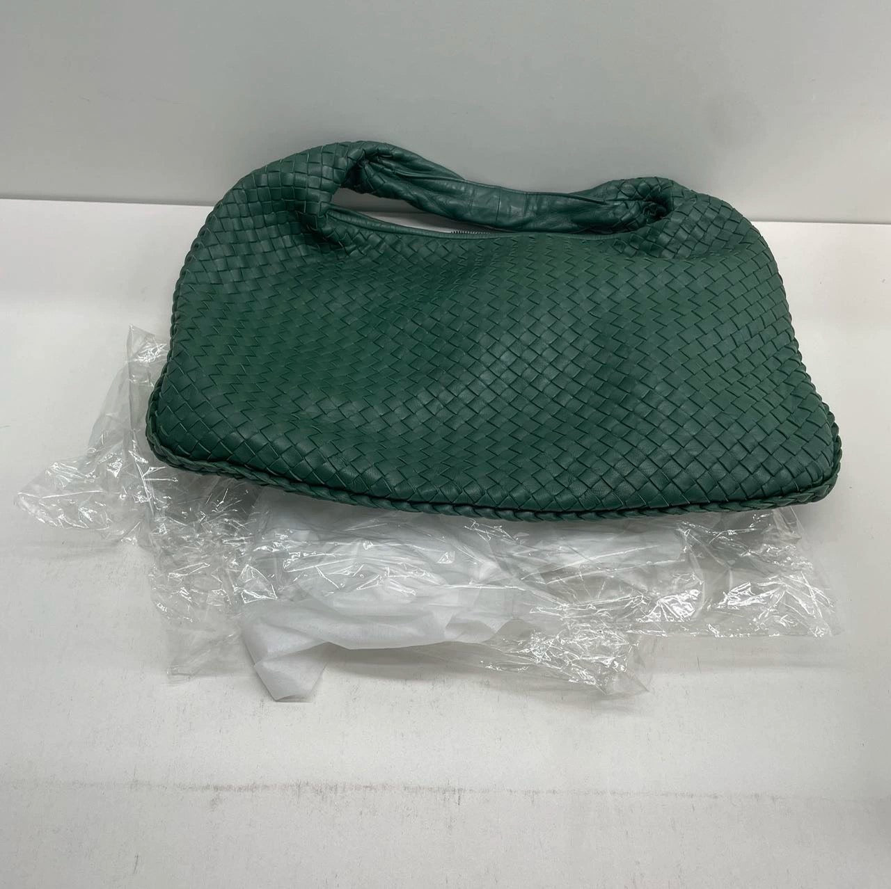 Bottega Veneta Veneta Hobo Large Dark Green 47cm Lambskin Leather