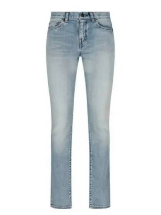 Luxury Saint Laurent Trending 2025 Slim Fit Straight Jeans Blue