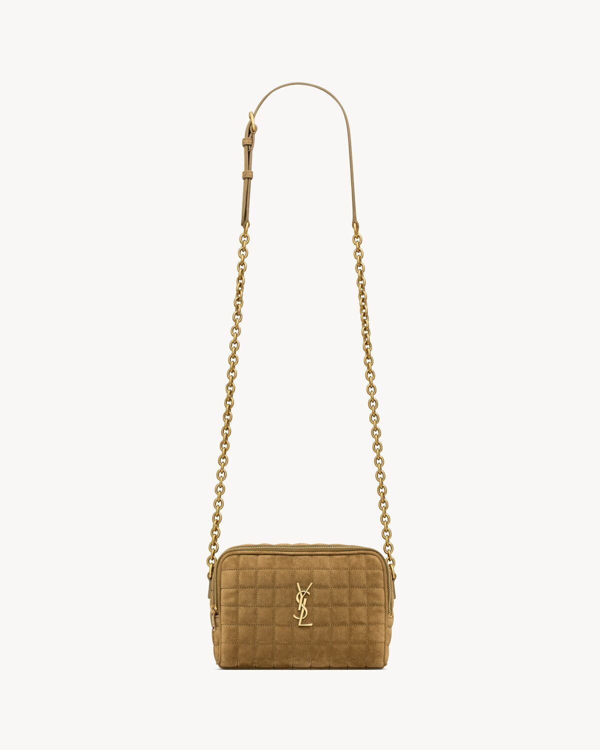 Luxury Saint Laurent Trending 2025 Women's Lou Camera Bag in Goldenleaf | 7648091U807