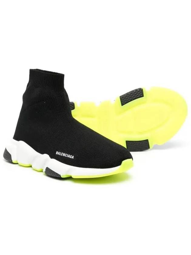 Luxury Balenciaga Trending 2025 Kids Logo Speedrunner Sneakers Black