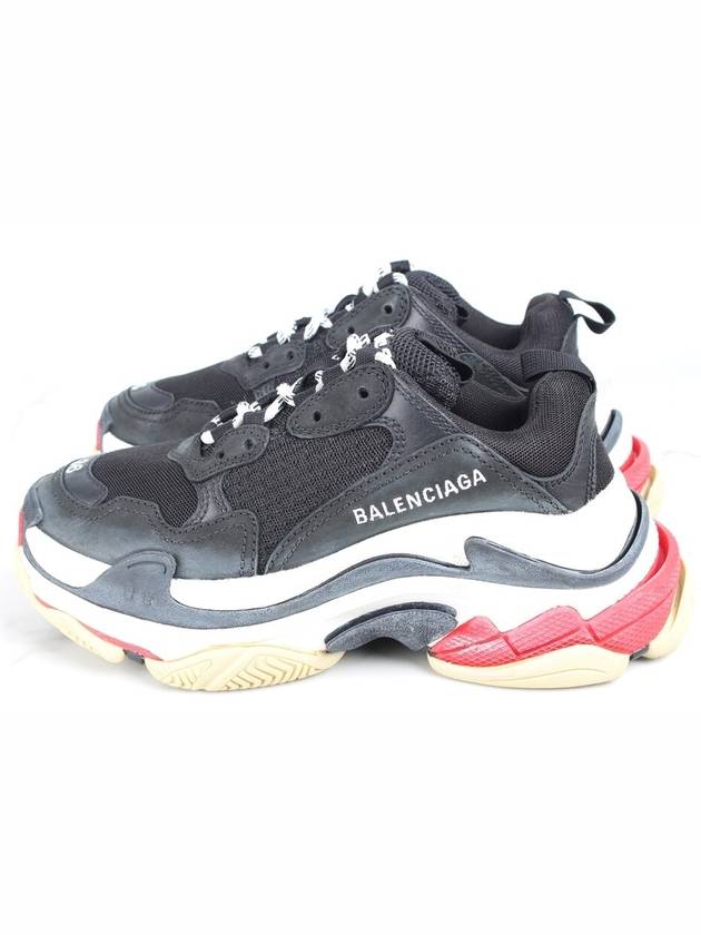 Luxury Balenciaga Trending 2025 Triple S black red sneakers 36 230