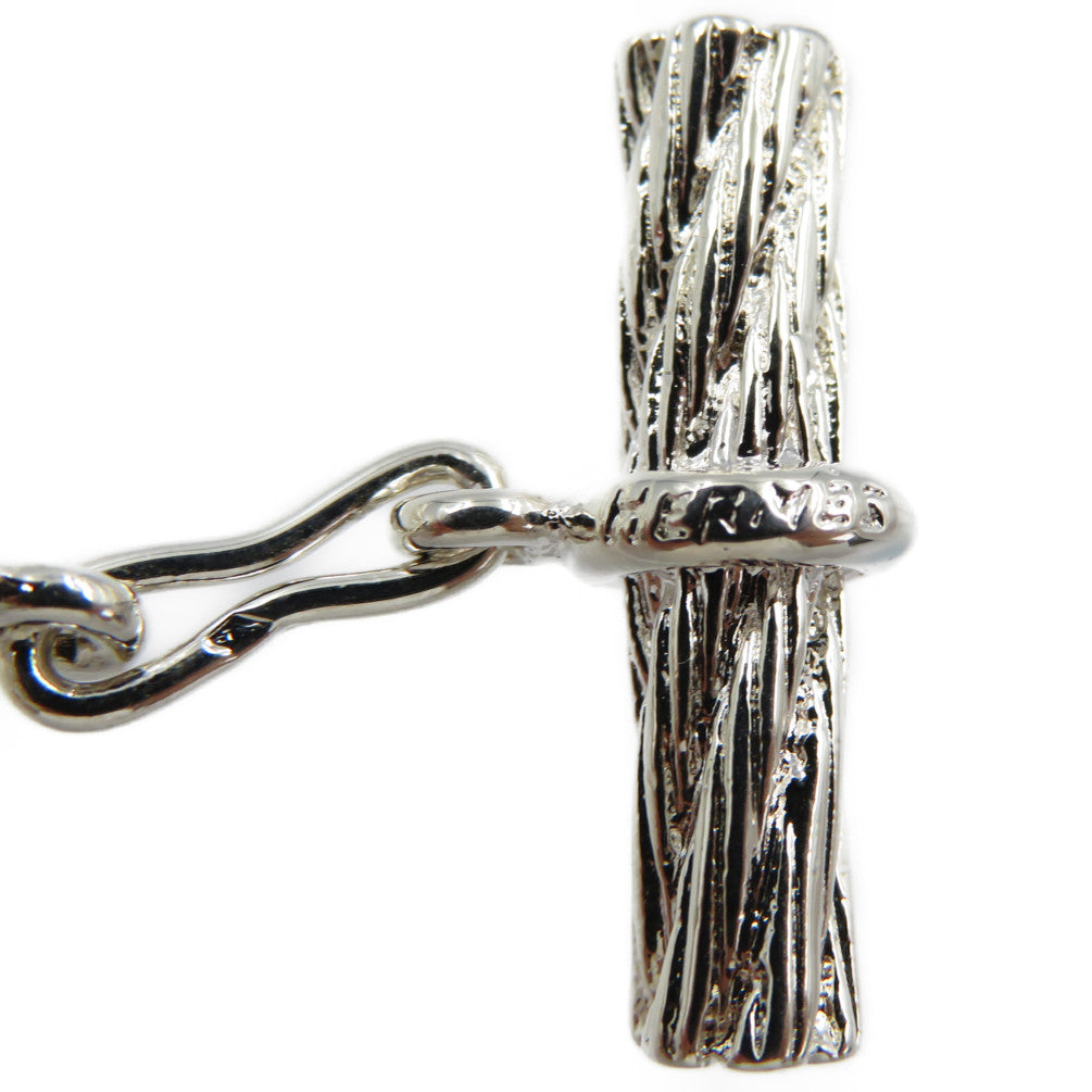 HERMES cuffs Silver925 Silver Rope motif mens