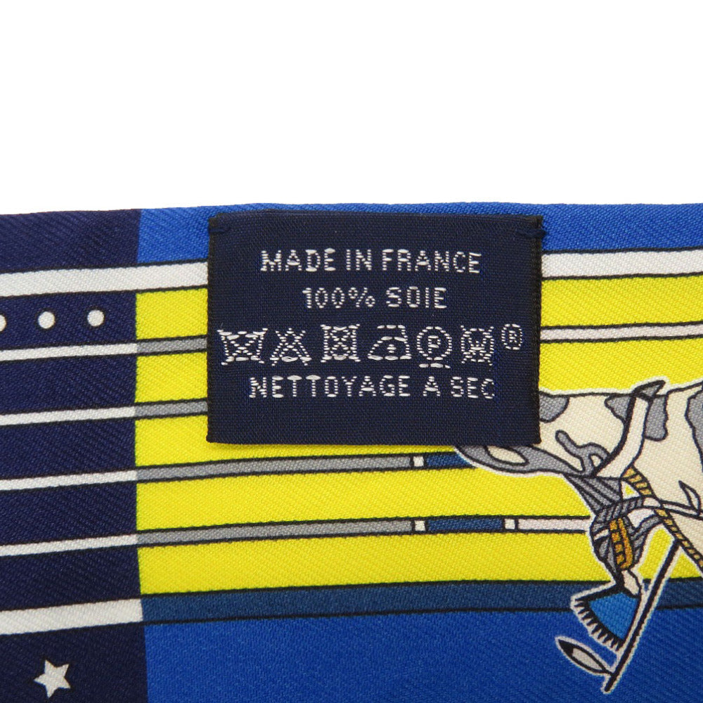 HERMES scarf silk blue Pawnee Chief Pani La Shar Pawnee Women