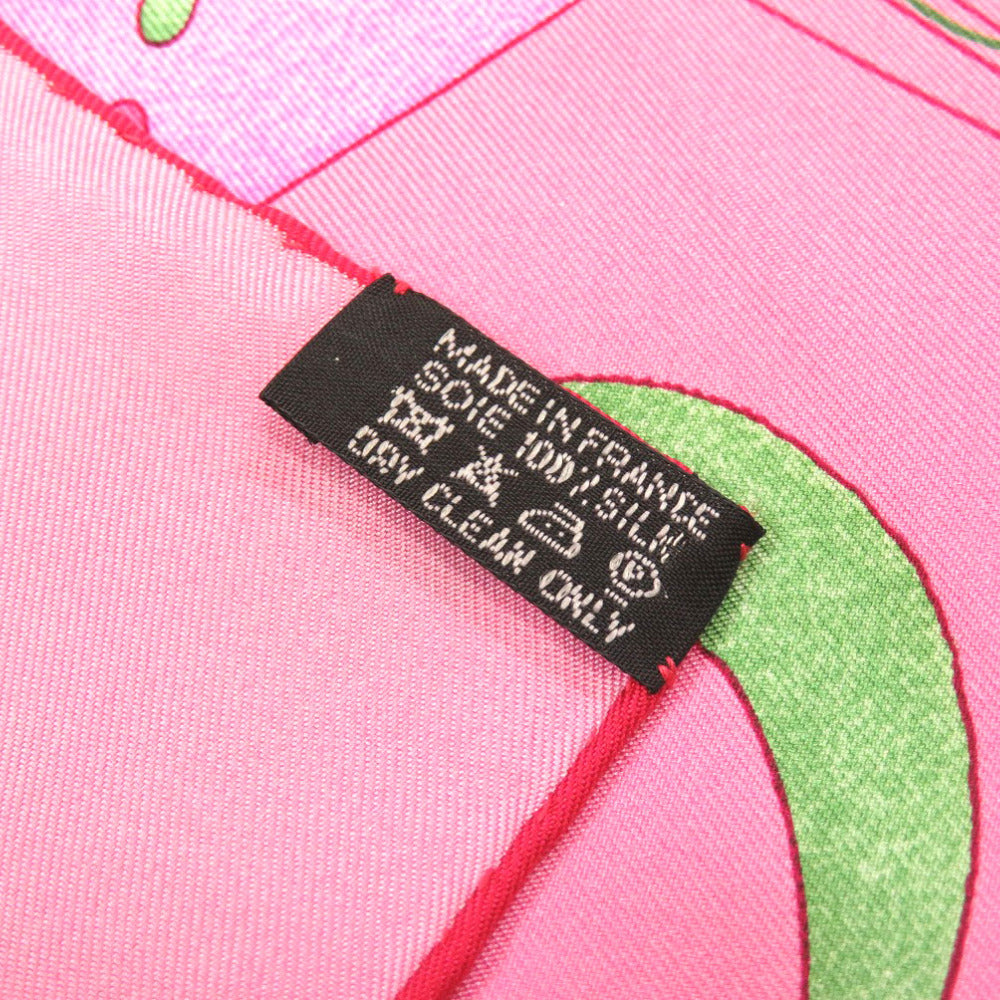 HERMES scarf silk pink Carre90 La Danse du Cosmos Dance of the Universe Women