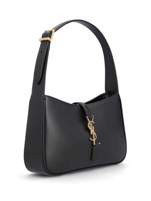 Luxury Saint Laurent Trending 2025 Le 5 A 7 Smooth Leather Hobo Shoulder Bag Black