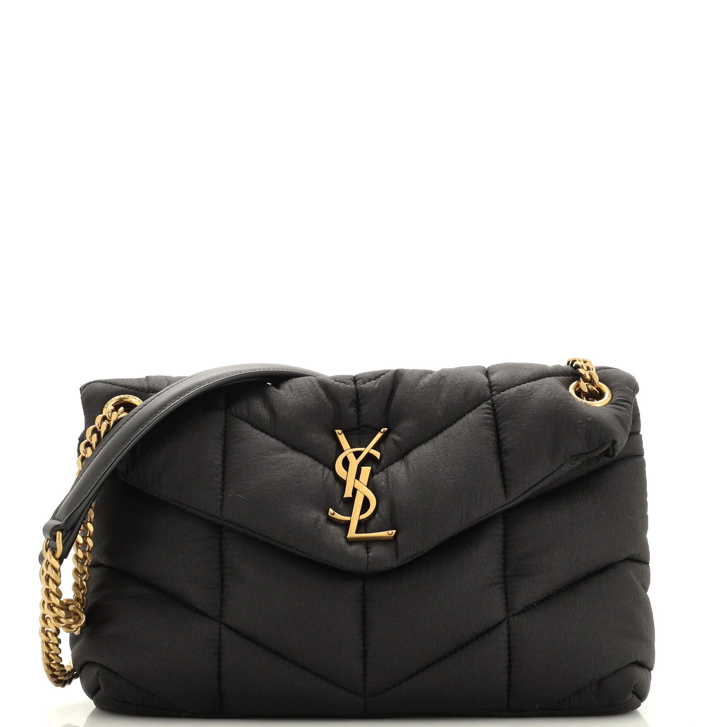Luxury Saint Laurent Trending 2025 Loulou Puffer Shoulder Bag Quilted Nylon Small