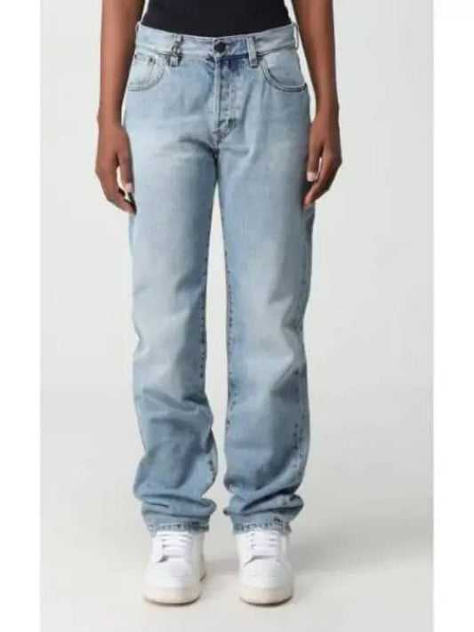 Luxury Saint Laurent Trending 2025 Women's Cassandre Jeans Hawaiian Blue