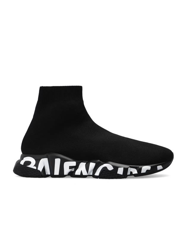 Luxury Balenciaga Trending 2025 Speed Midsole Graffiti High Top Sneakers Black