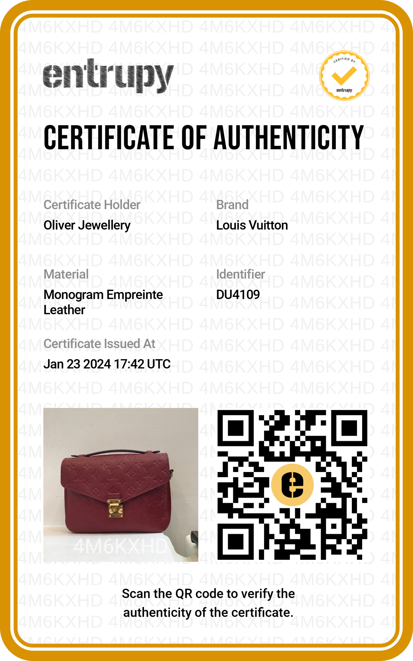 Louis Vuitton Red Monogram Empreinte Leather Pochette Metis