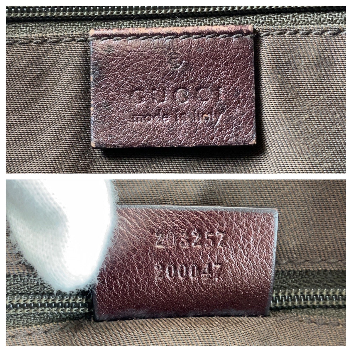 GUCCI Shoulder Bag 203257 leather Brown Shoulder Bag pochette Abby Guccissima Women