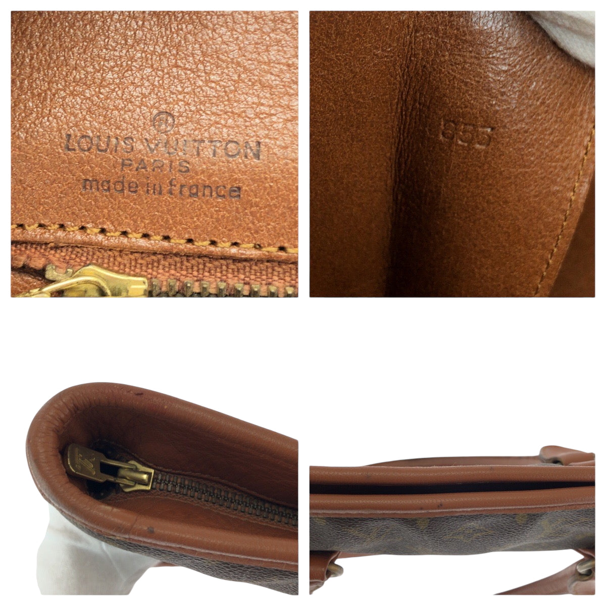 LOUIS VUITTON Tote Bag M42425 PVC Brown Gold Metal Tote Bag Shoulder Bag Monogram suck weekend mens
