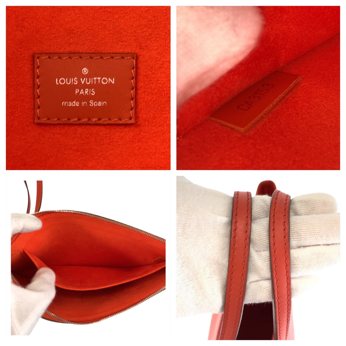 LOUIS VUITTON Tote Bag M40884 leather Orange SilverMetal Tote Bag Shoulder Bag Epi Neverfull MM Women