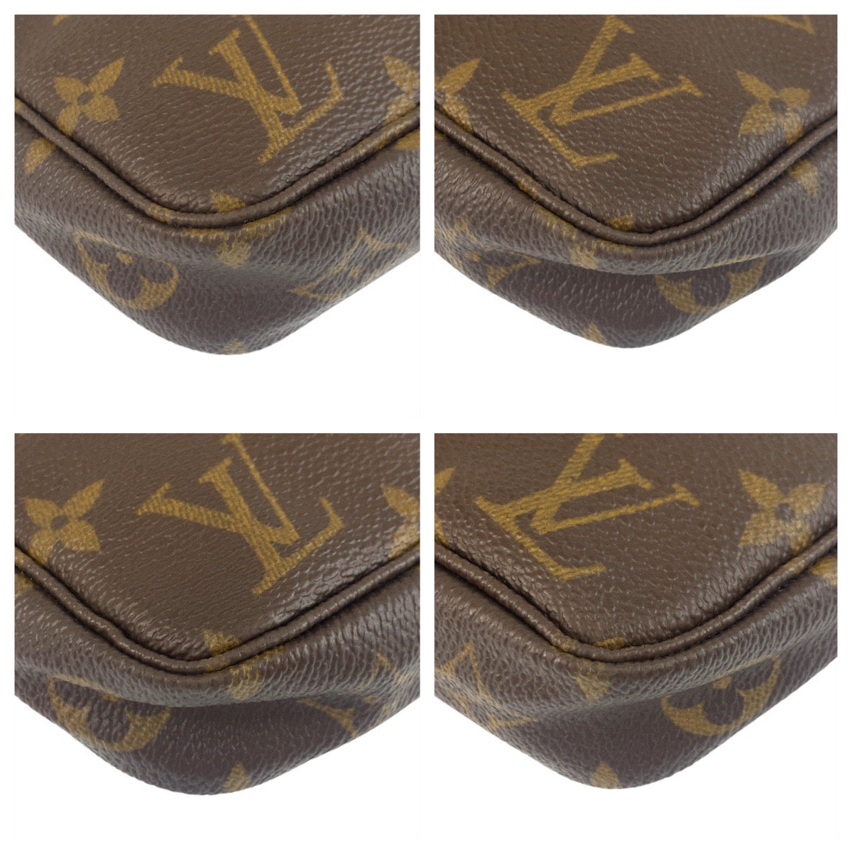 LOUIS VUITTON Handbag M51980 PVC, Leather Brown Accessory pouch Monogram Pochette Accessoires Women