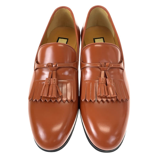 GUCCI loafers 714681 leather Brown brown Loafers Leather Shoes Dress Shoes Tassel mens 6
