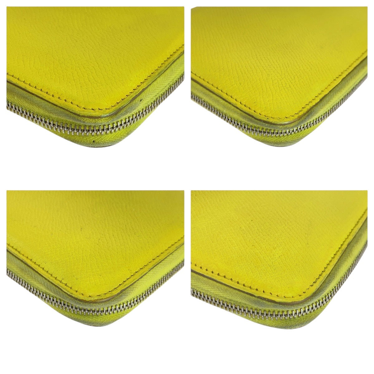 HERMES Long Wallet Purse Epsom Light Yellow SilverMetal Long Wallet Purse Azap long silk in Women