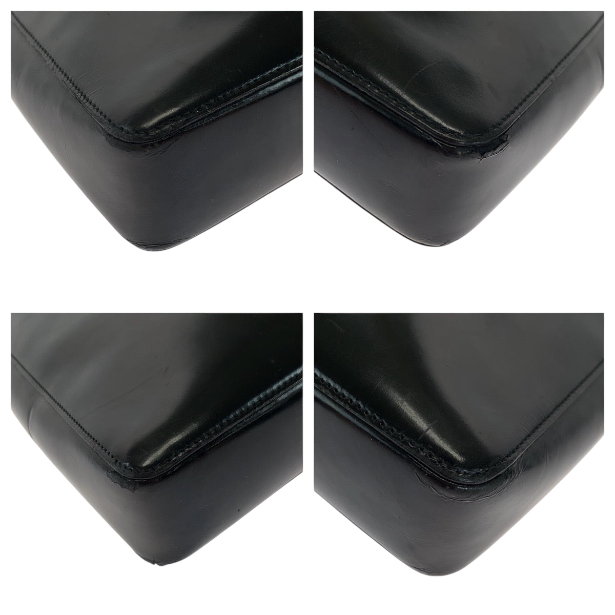GUCCI Shoulder Bag 001 3246 Patent leather Black SilverMetal Shoulder Bag Shoulder Bag Sherry line Women