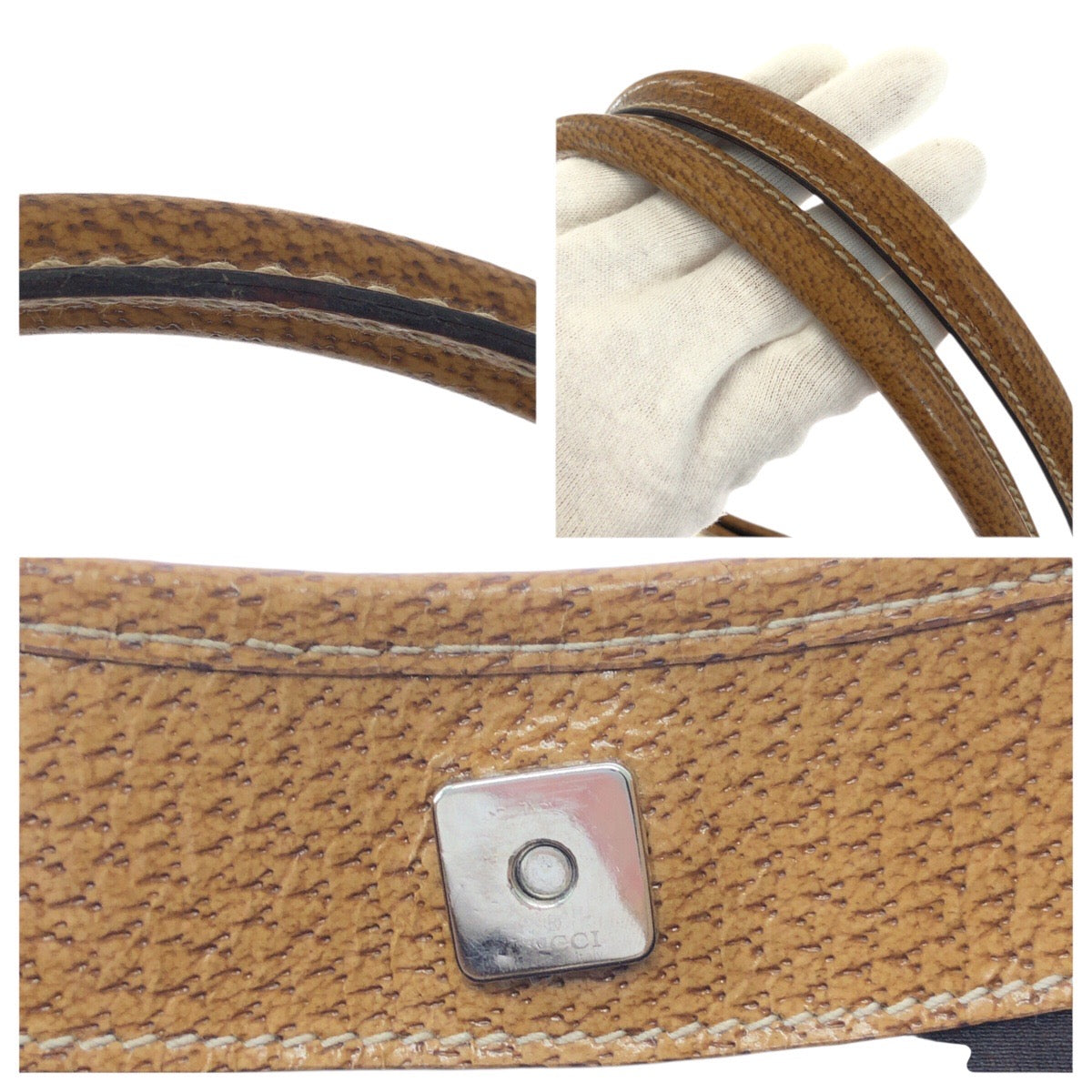 GUCCI Tote Bag 113015 GG Supreme canvas, leather Brown beige Tote Bag Shoulder Bag Women