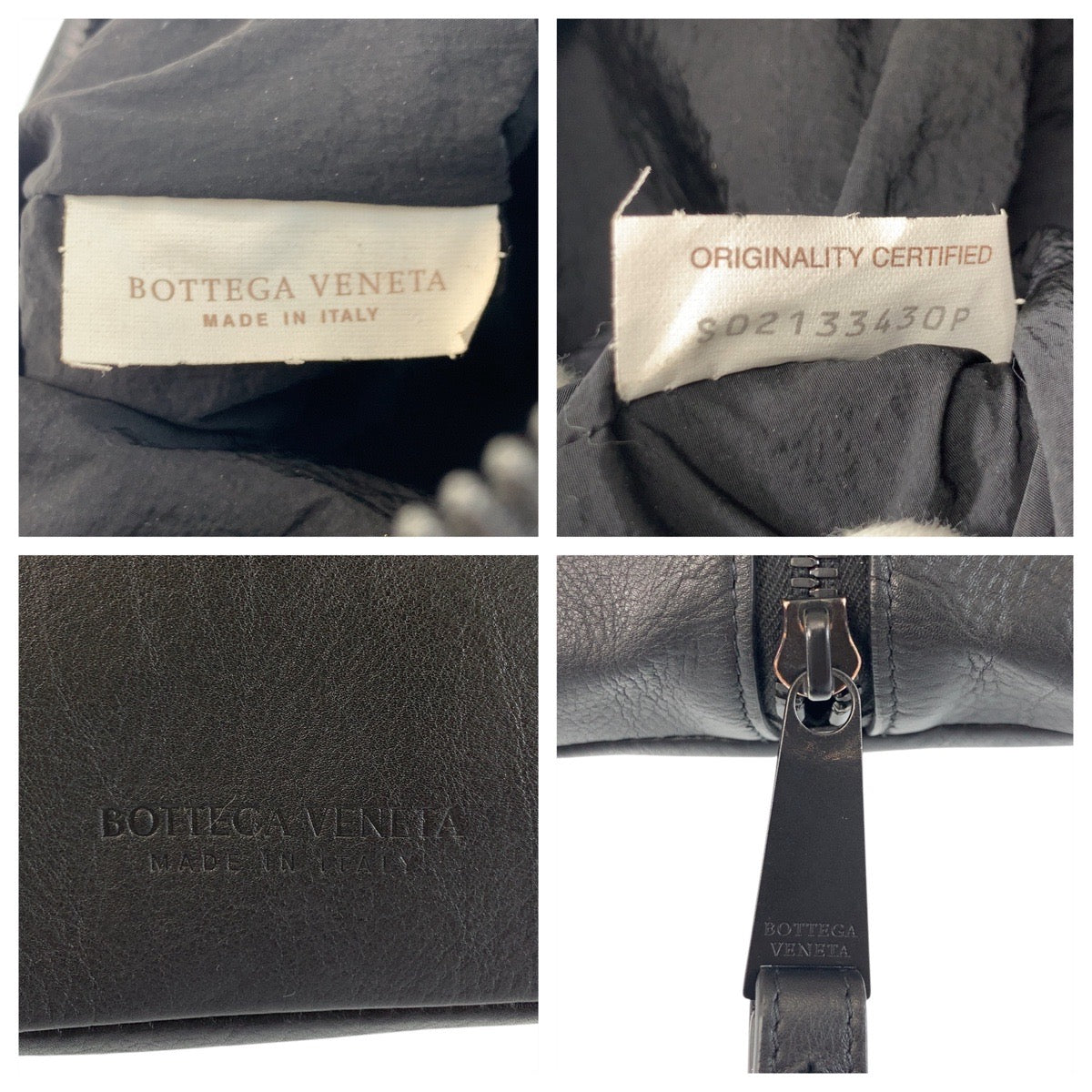 BOTTEGAVENETA Clutch bag S02133430P leather Black black Clutch bag business bag mens