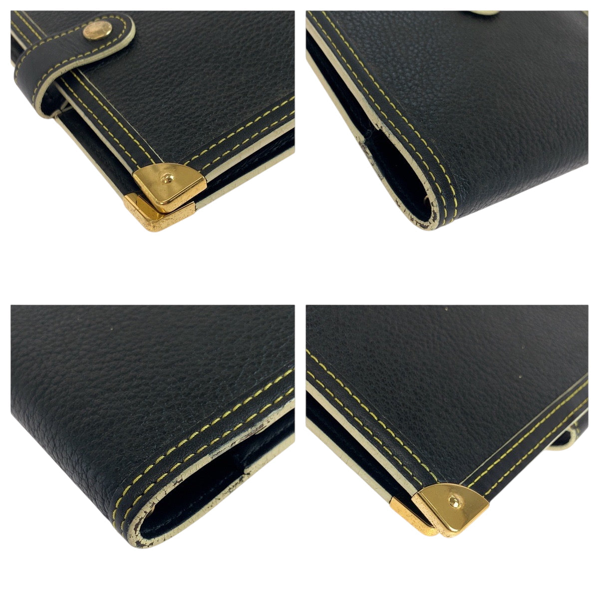 LOUIS VUITTON Notebook cover R20884 leather black Notebook cover 6-hole type Suhari Agenda PM mens