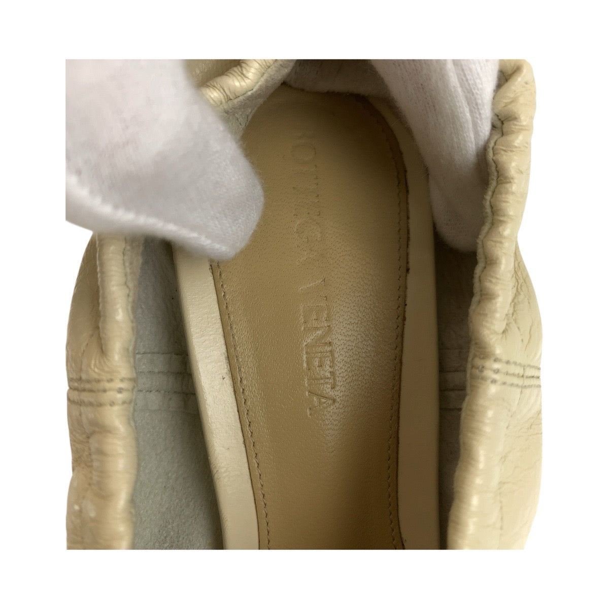 BOTTEGAVENETA pumps leather Beige clear 21Stainless Steel almond 37
