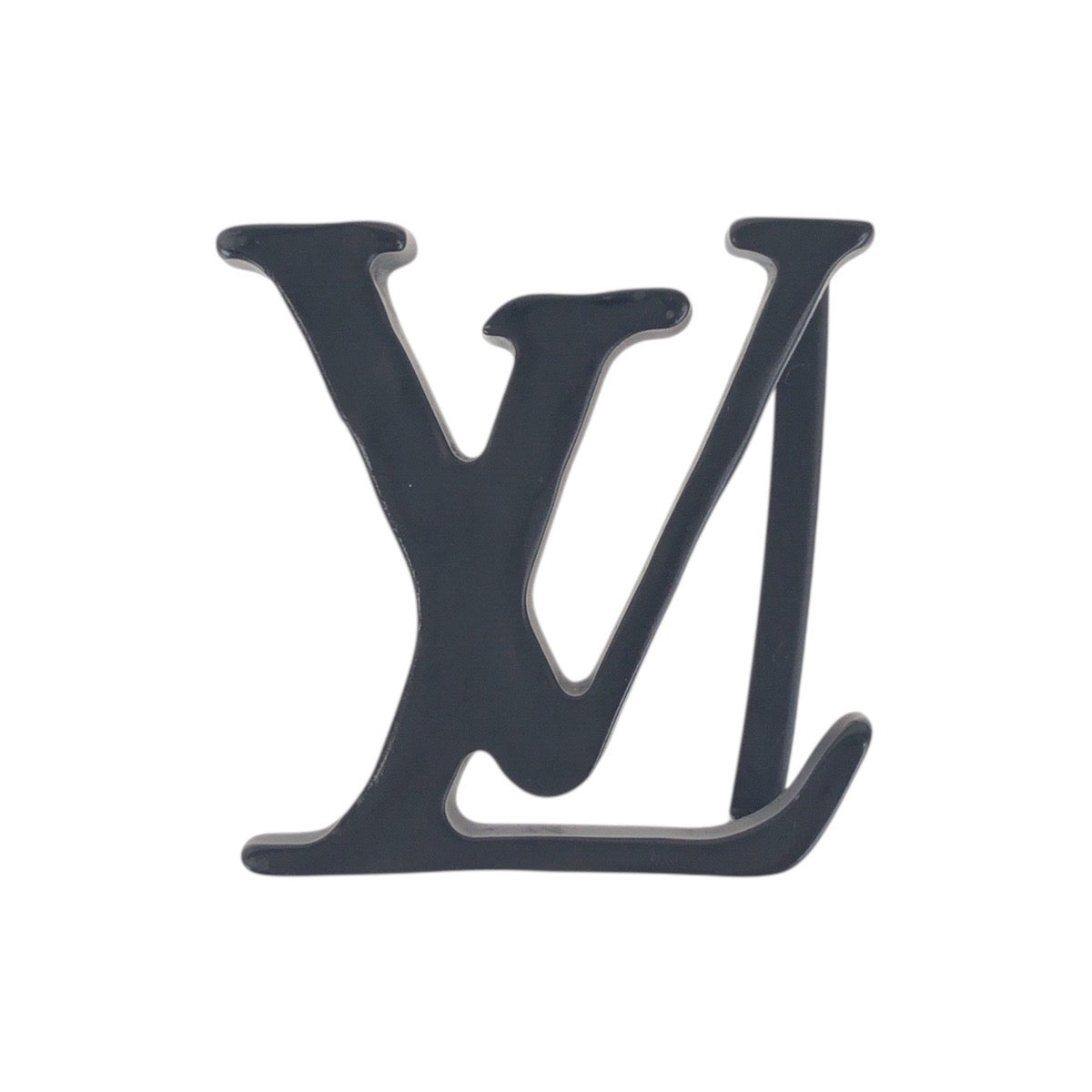 LOUIS VUITTON belt M0220 leather Black D Monogram shadow Saintur 40