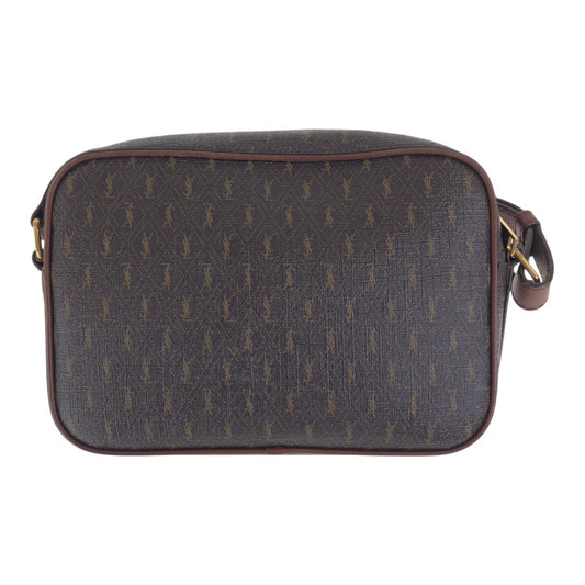 SAINT LAURENT PARIS Shoulder Bag 669957 leather Brown Gold Metal Le Monogram YSL