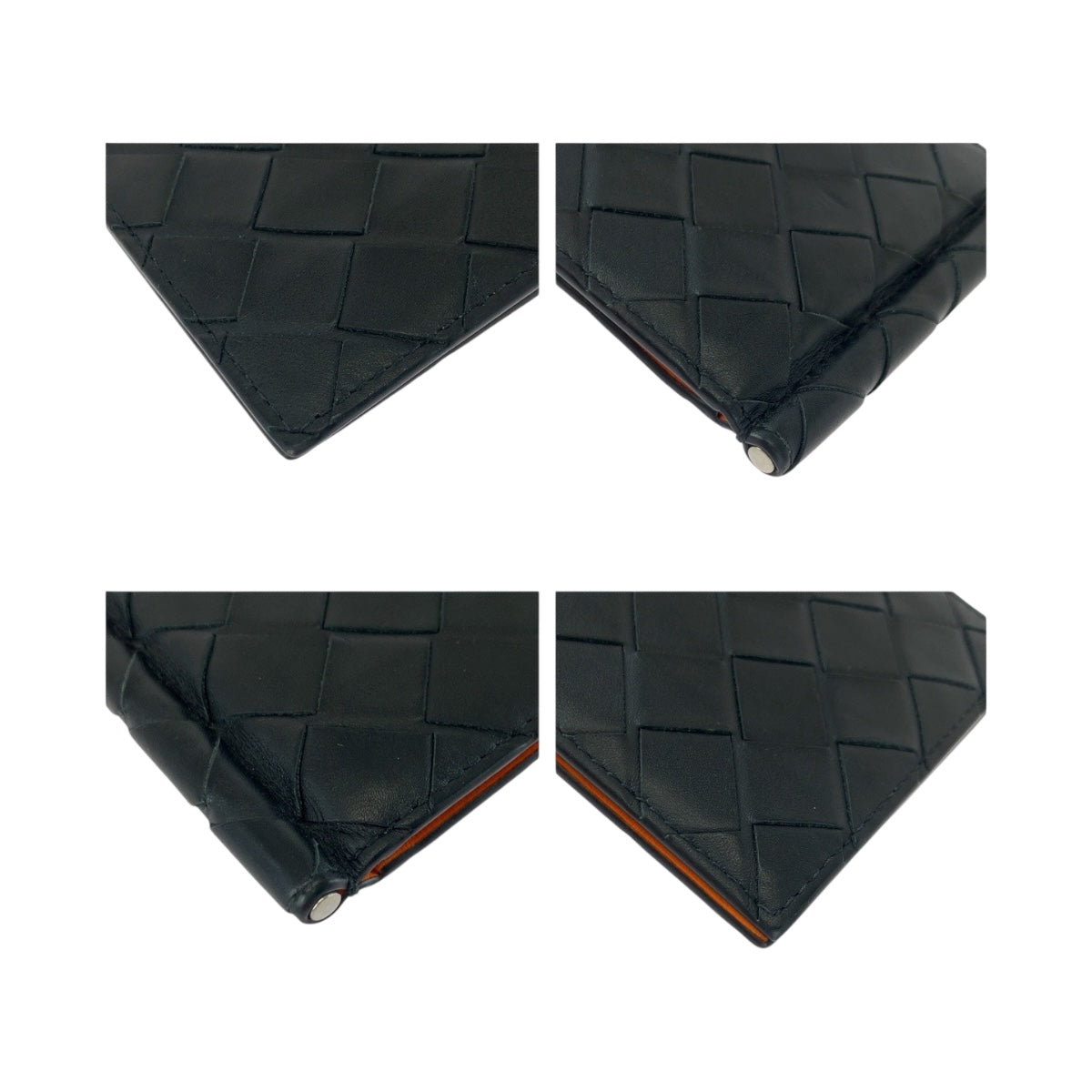 BOTTEGAVENETA Bifold Wallet leather black INTRECCIATO