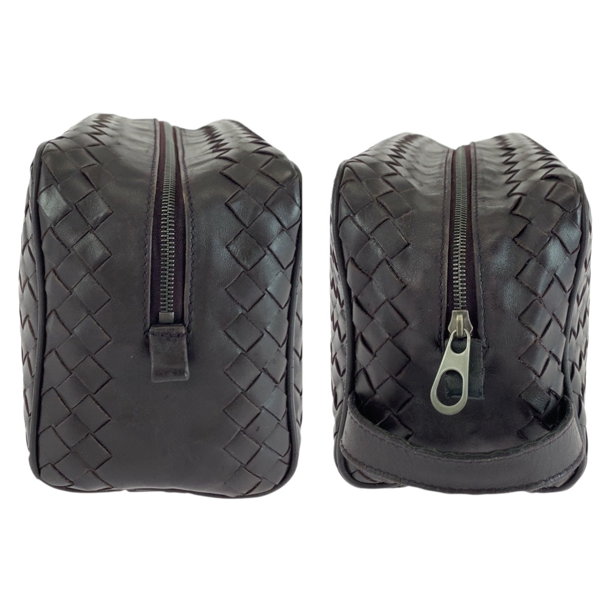 BOTTEGAVENETA business bag leather Brown Silver Metal INTRECCIATO