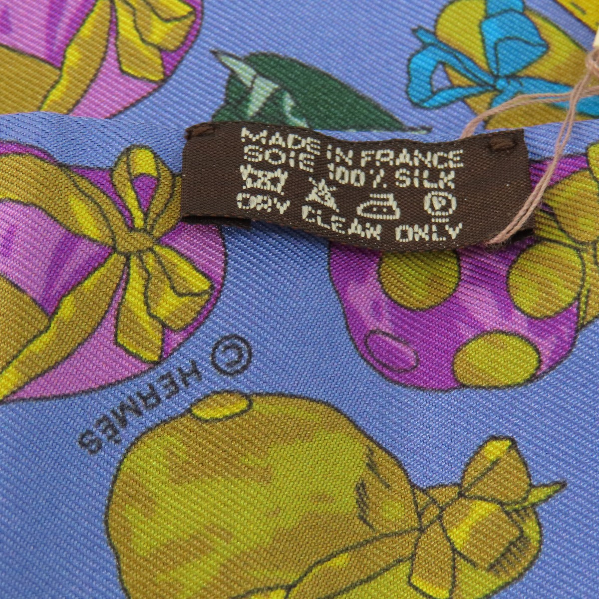 HERMES scarf silk blue Twilly Women
