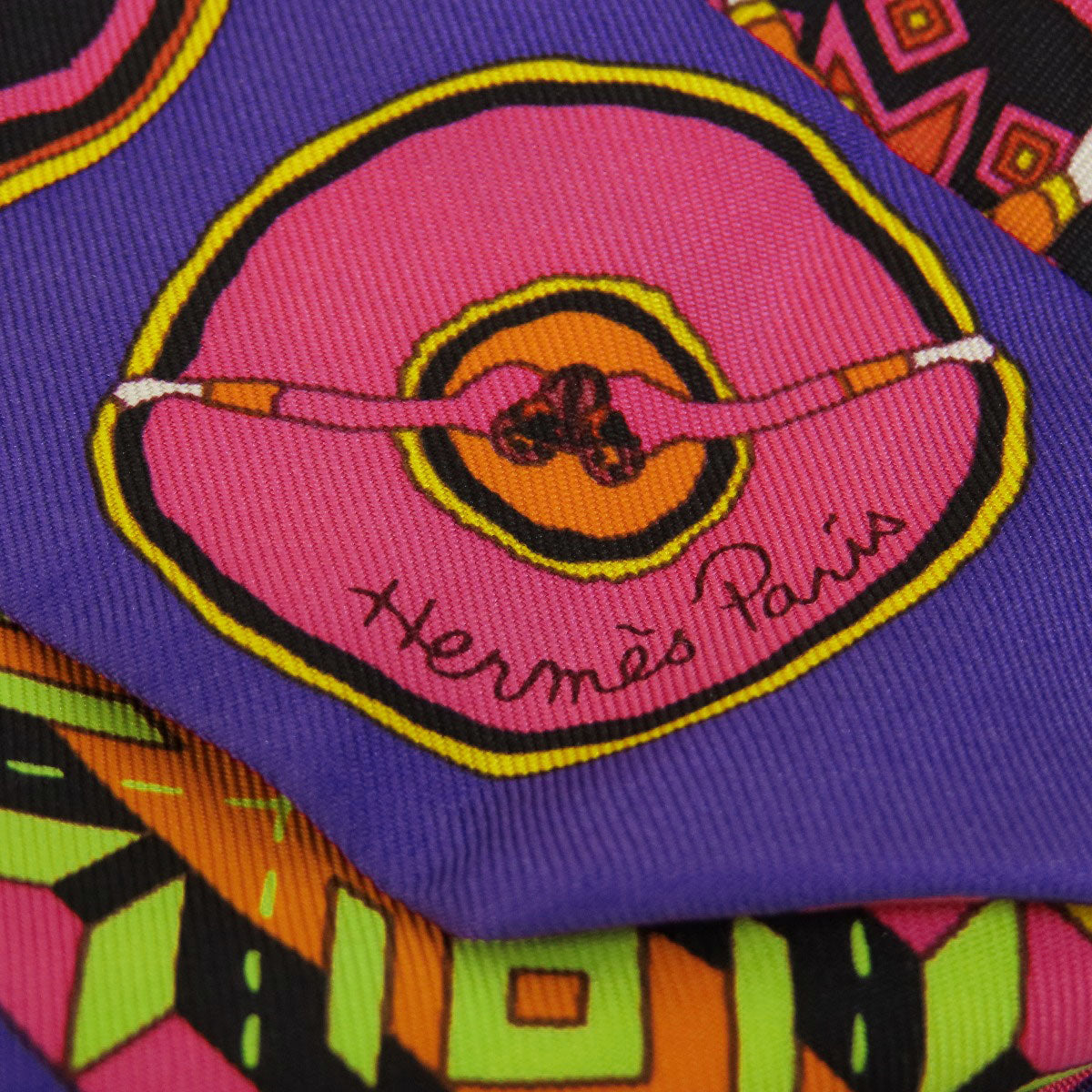 HERMES scarf silk purple Twilly Women