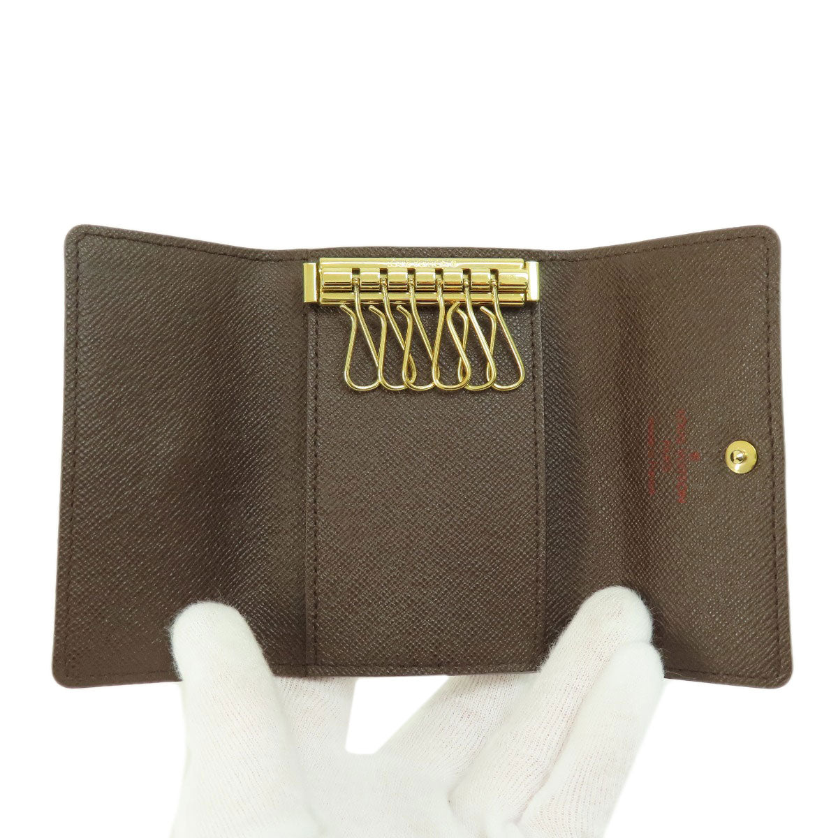 LOUIS VUITTON Key case Key holder N62630 Damier canvas Brown Multicles6 Damier Ebene Women