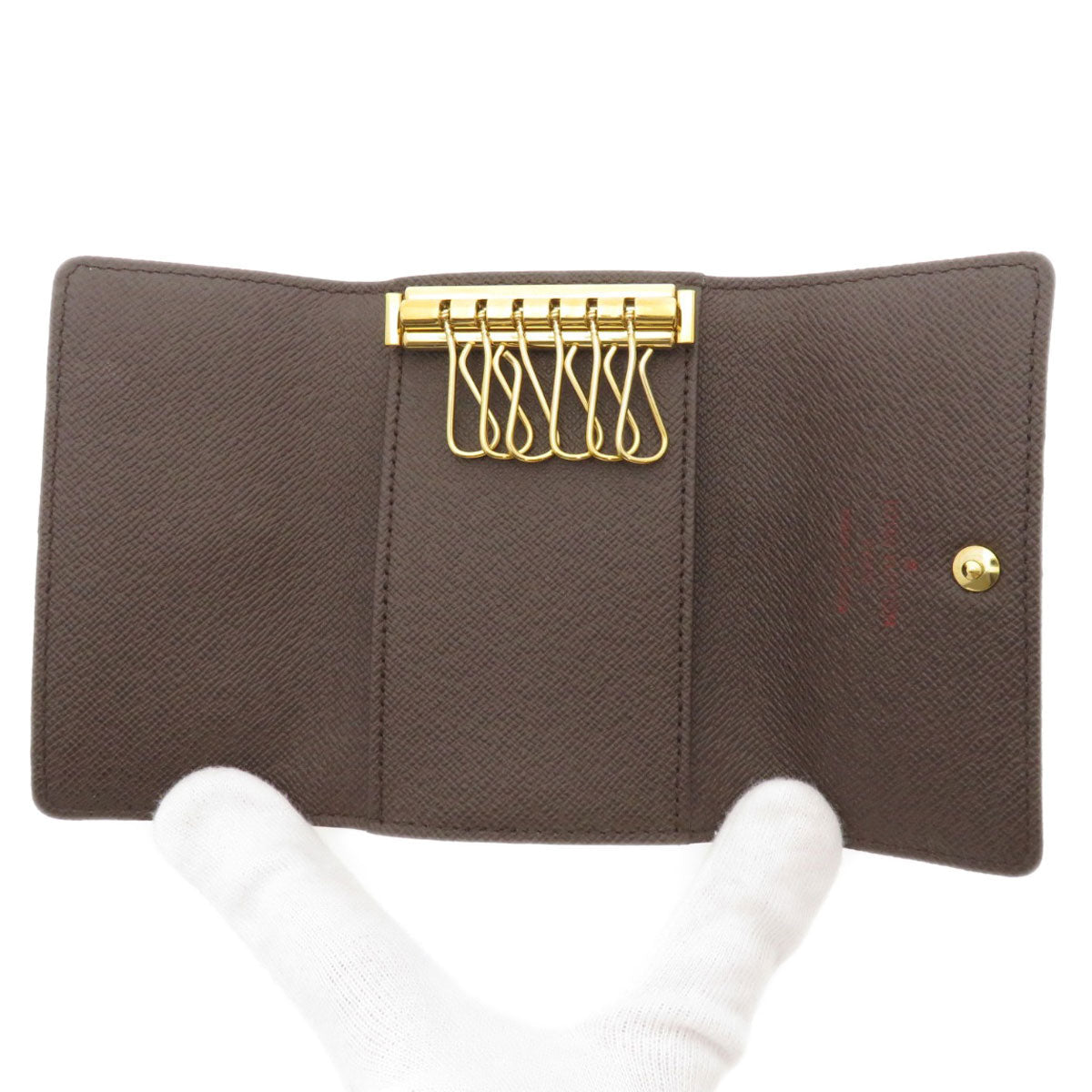 LOUIS VUITTON Key case Key holder N62630 Damier canvas Brown Multicles6 Damier Ebene Women