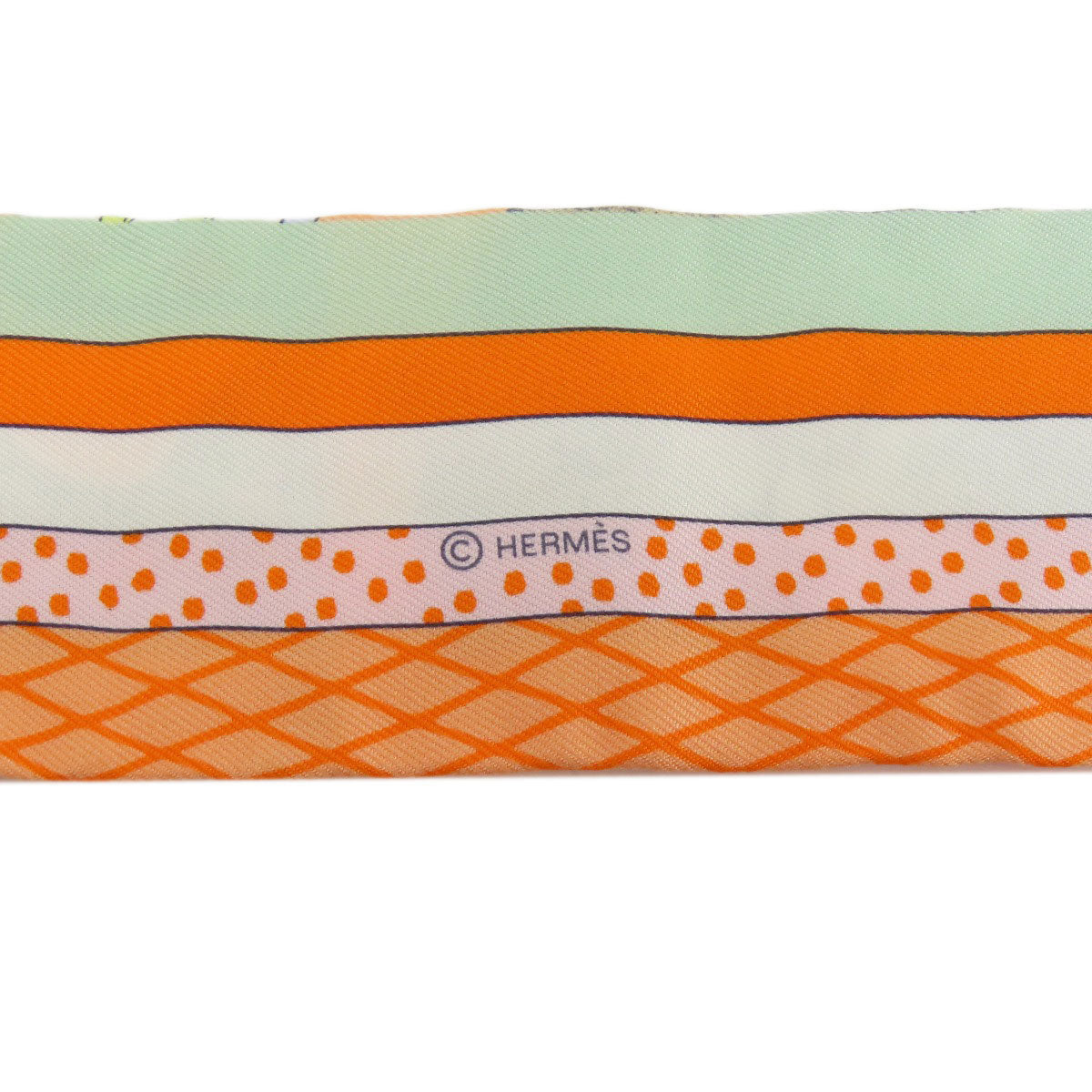 HERMES scarf silk Orange Twilly Women