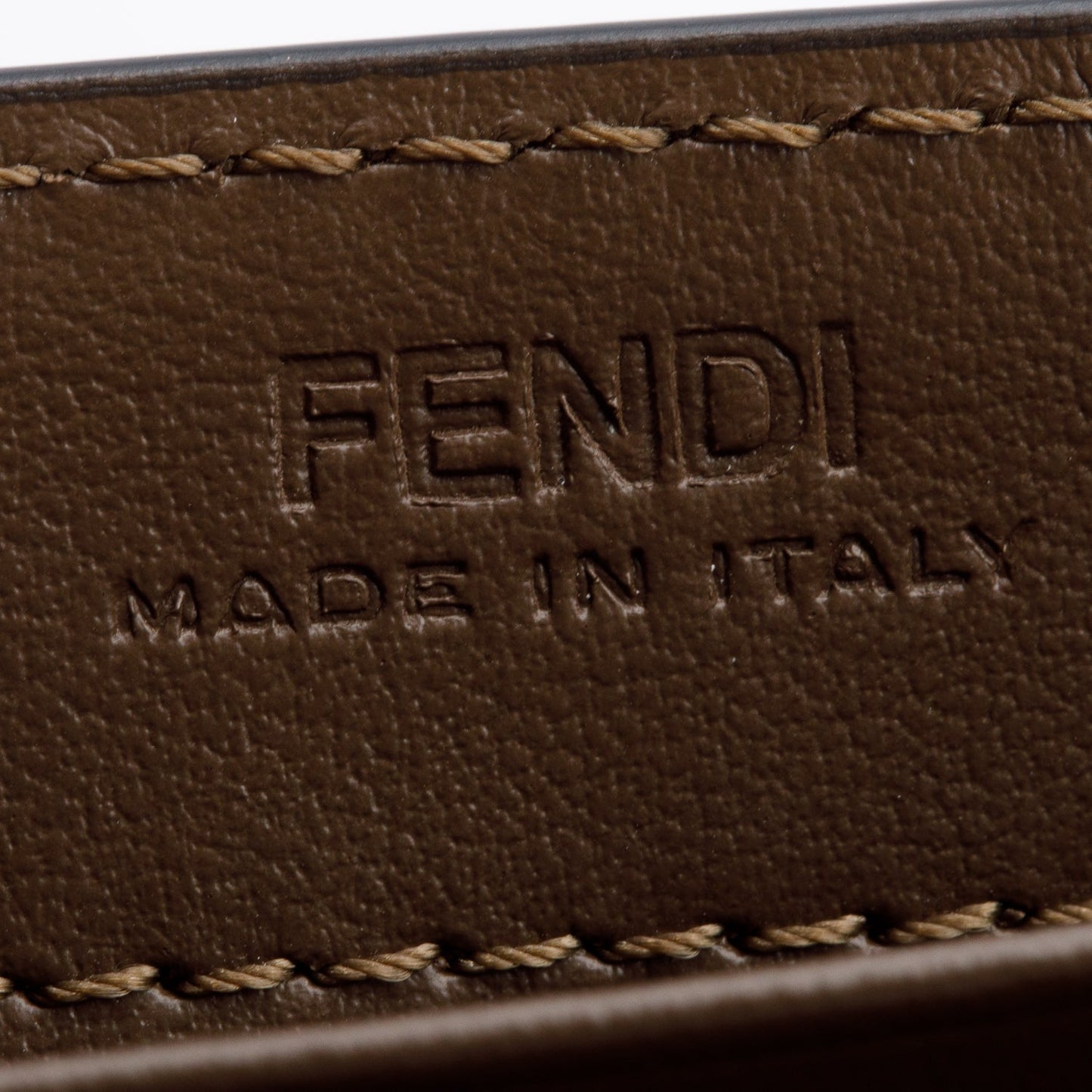 Fendi Brown FF Zucca Embossed Leather Continental Wallet on Chain