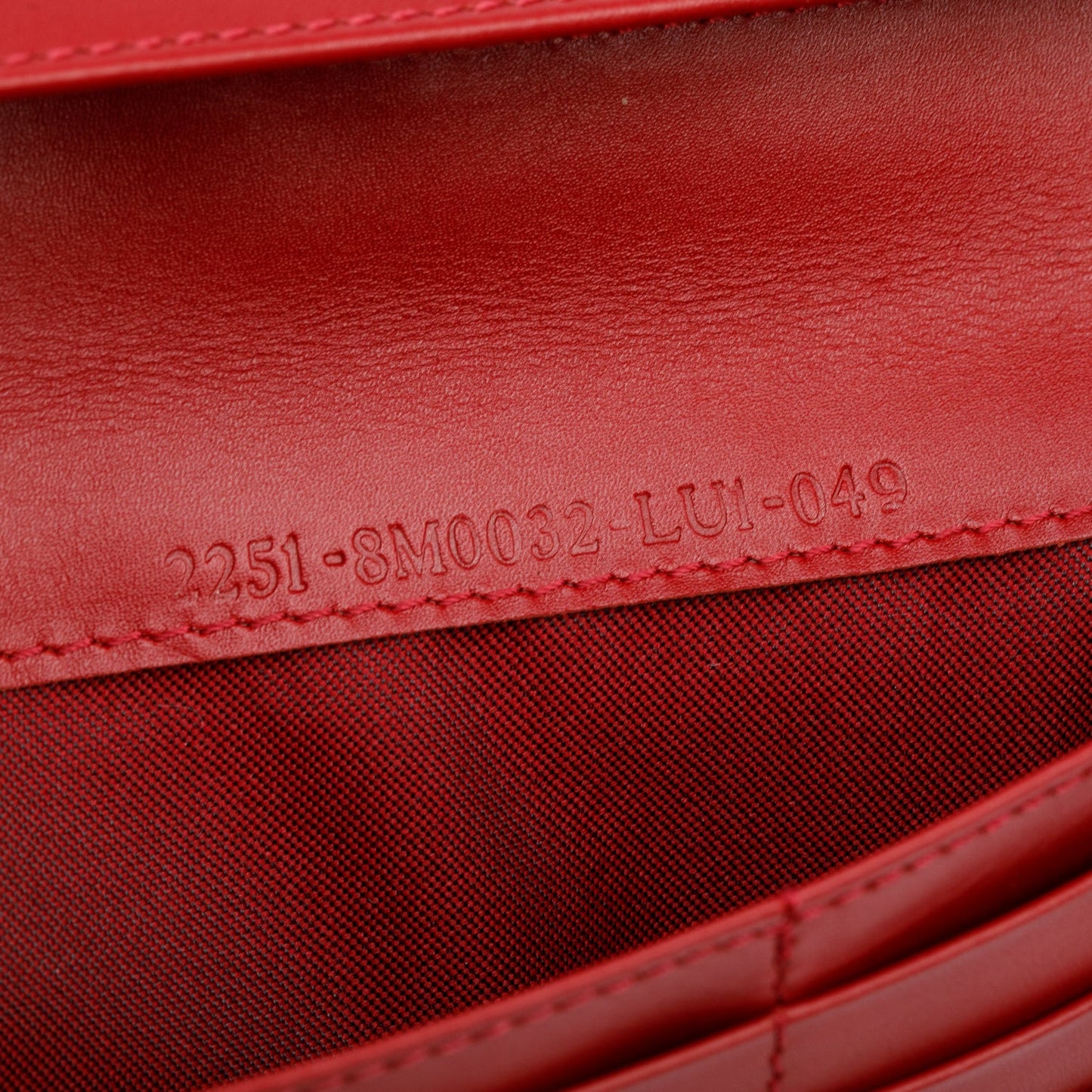 Fendi Red Leather Trim FF Zucca Canvas Continental Wallet