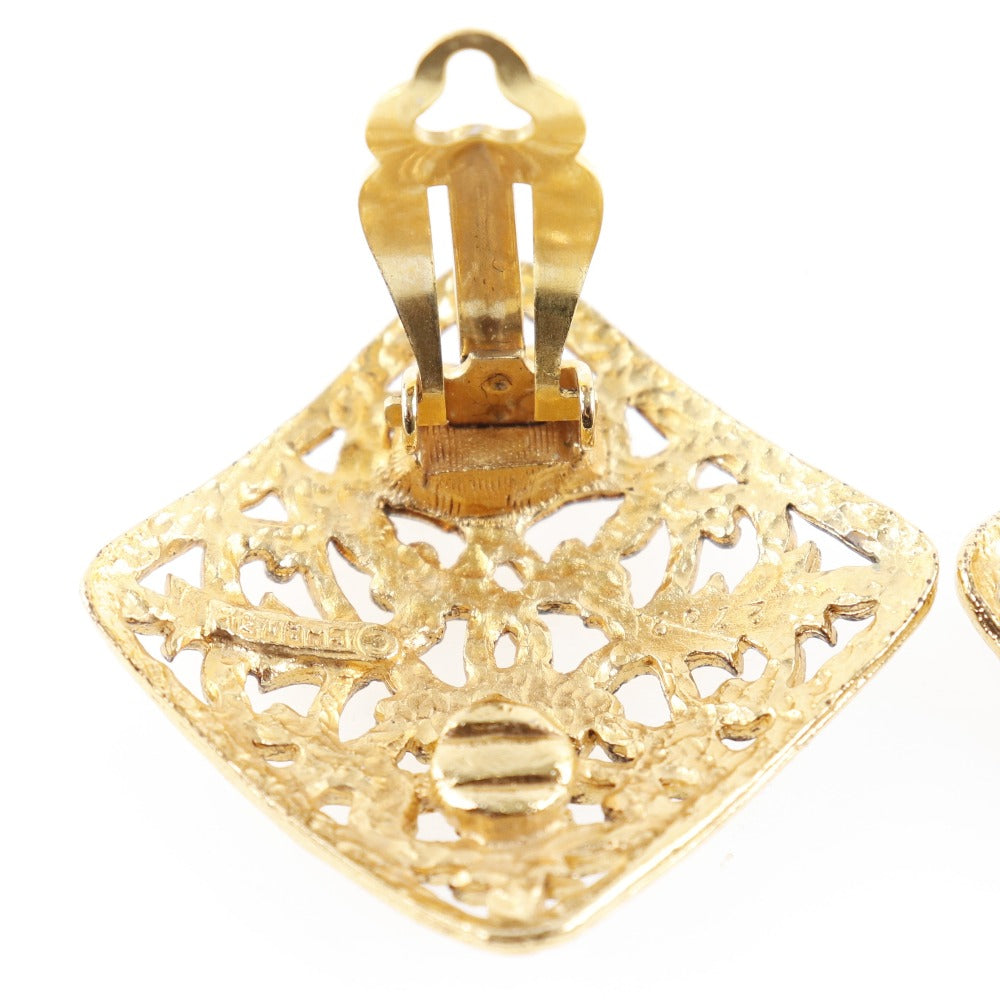CHANEL Earring Plated Gold gold COCO Mark Women